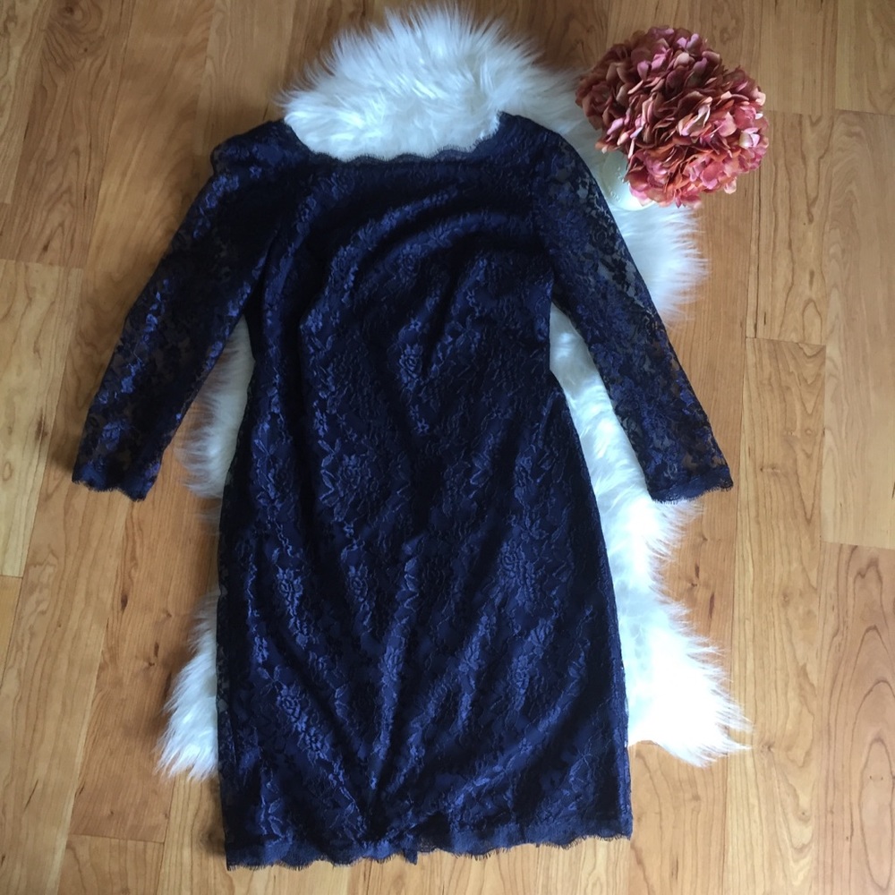 Navy blue lace dress